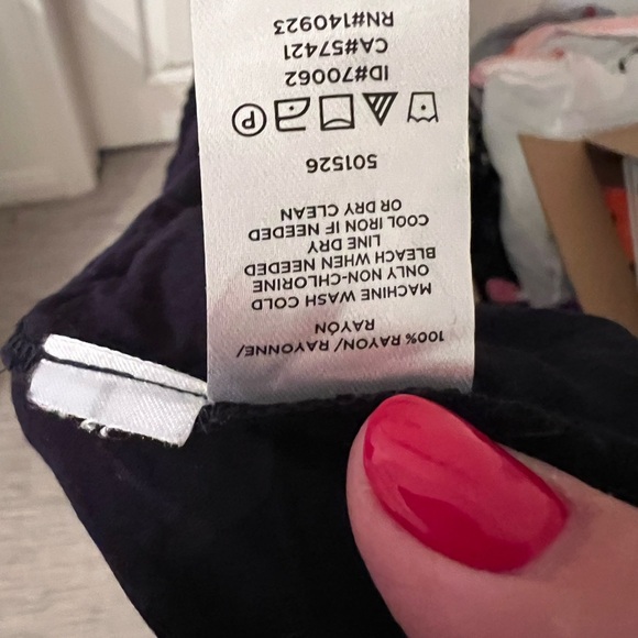 Small Loft Beach Rayon button down navy maxi dress - Picture 9 of 9